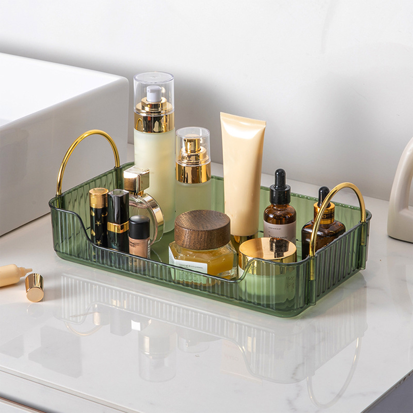 Tiny Home Bathroom Kit - Bathroom Organizer Rack Light Luxury Acrylic