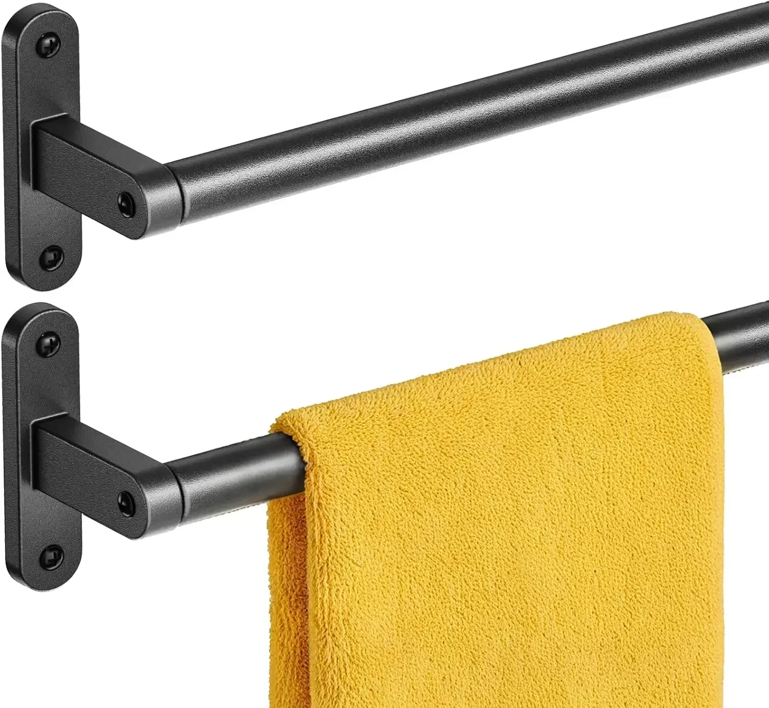 Home Essentials Bathroom Accessories - Matte Black Towel Rack for Bathroom