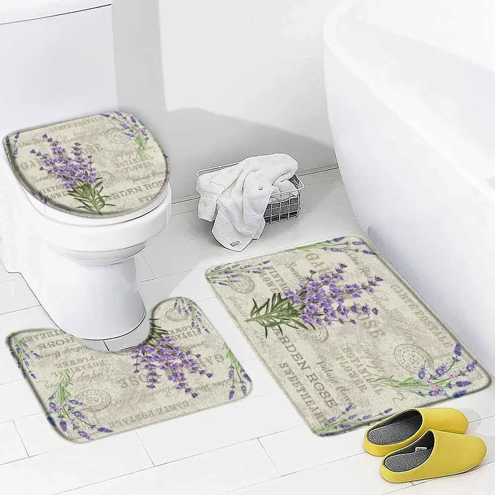 Zara Home Bathroom Rug - Purple Lavender Bath Mat Set Nature