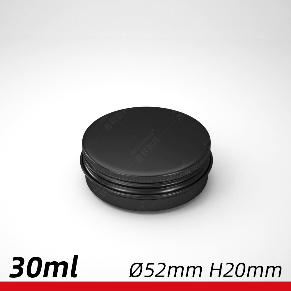 Bath Salts Jar - 100pcs/lot 30g black color aluminum tins,
