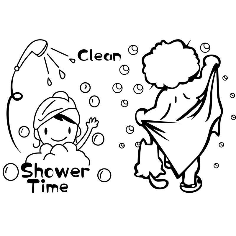 Tiny Home Bathroom Kit - 1pc Clean Shower Time Cute Little