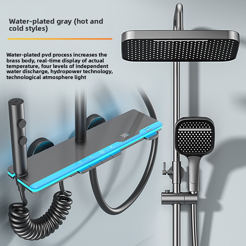Home Bathroom - Smart Digital Display Thermostatic Shower Set