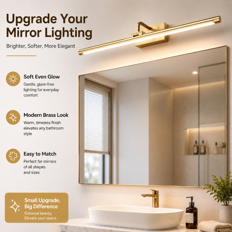 Home Bathroom Vanity - 40cm 55cm 70cm Vintage LED Vanity