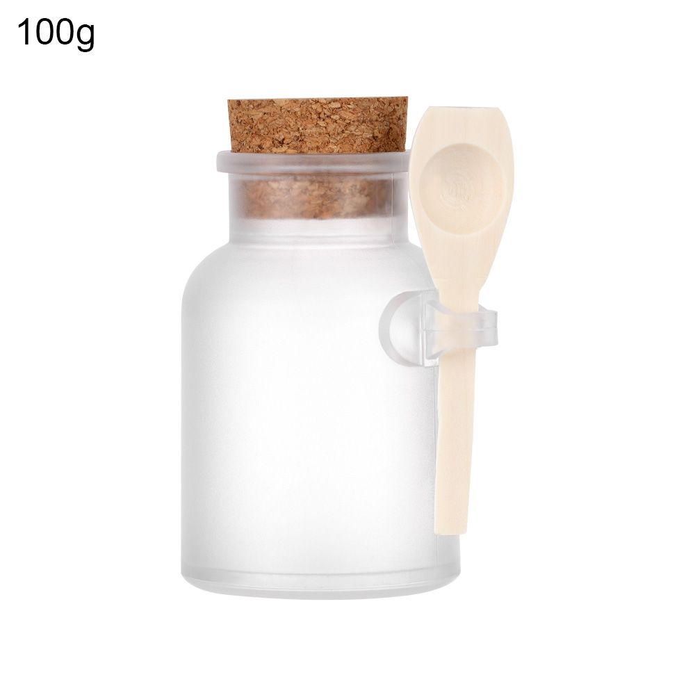 Bath Salts Jar - 100-500g Portable Refillable Organizer Frosted Seal
