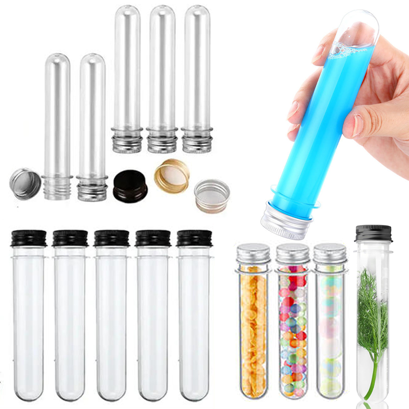Bath Salts Jar - 5/10Pcs 30ml-100ml Clear Plastic Test Tubes