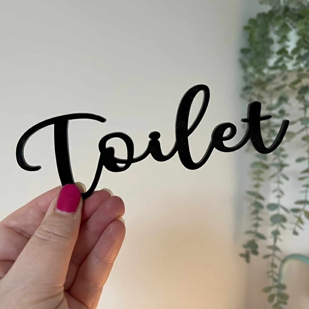 Home Bathroom Door Signs - CIFBUY Modern Plastic Letter Sign Directional