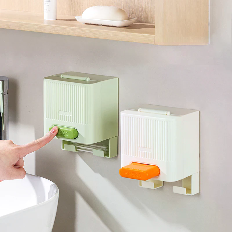 Home One Bathroom - Press Cotton Swab Box Automatic Dispenser