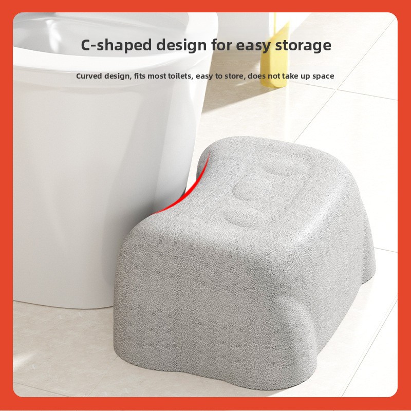 Home One Bathroom - Multi-Functional Home Bathroom Stool, C-Shaped Foldable