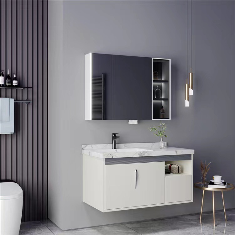 Home Bathroom Vanity - Bathroom CabinetModern Floating Wall Mounted Artificial