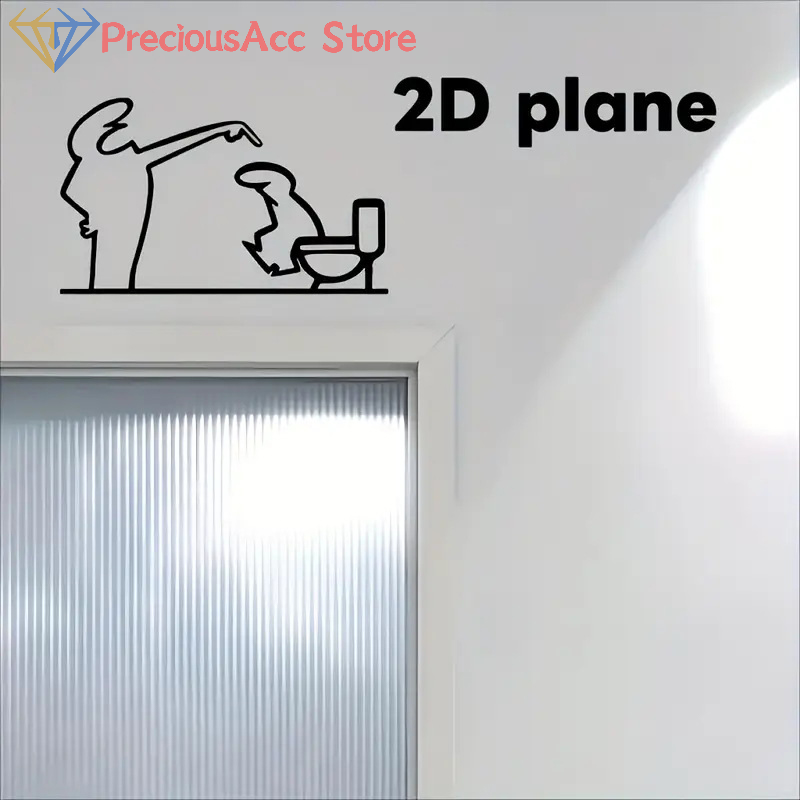 La Linea Minimalist Line Art S - Home Bathroom Door Signs 评论和价格