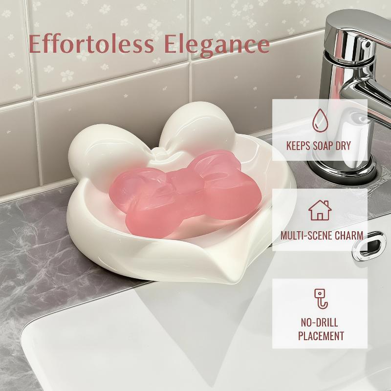 Cute Bow Heart Shaped Ceramic  - Home Bathroom Vanity 评论和价格
