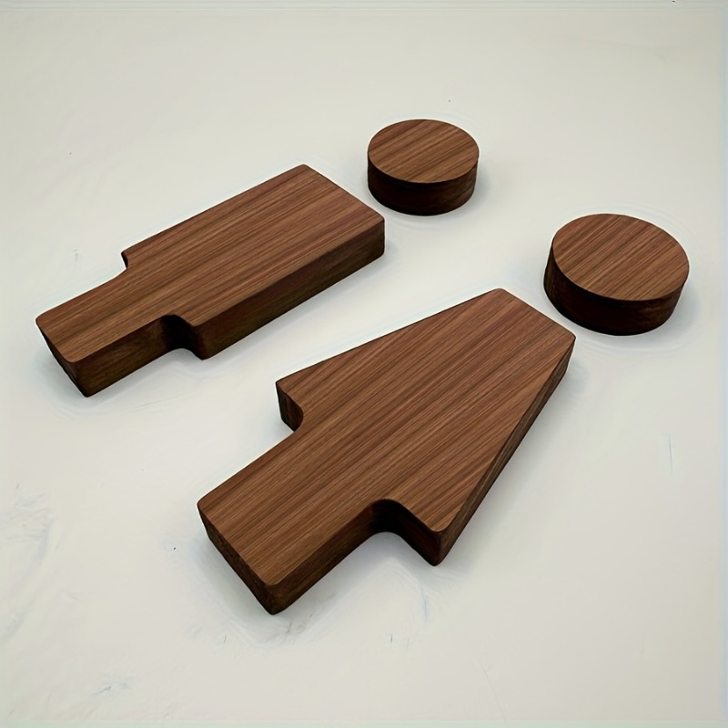 2PCS Wooden Bathroom Sign for  - Home Bathroom Door Signs 评论和价格