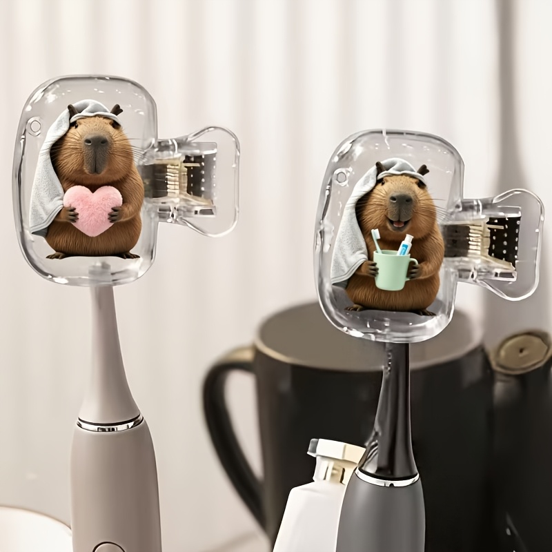 2pcs Capybara Holding Heart An - Home Essentials Bathroom Accessories 评论和价格