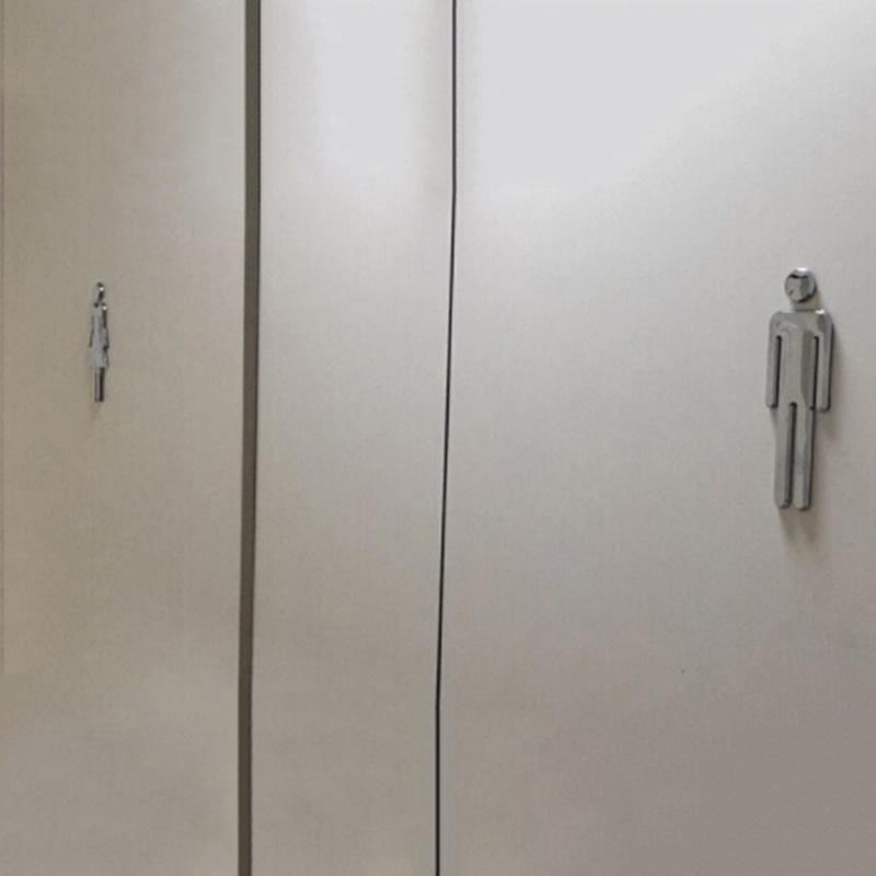 3D Acrylic Mirror Toilet Door  - Home Bathroom Door Signs 评论和价格