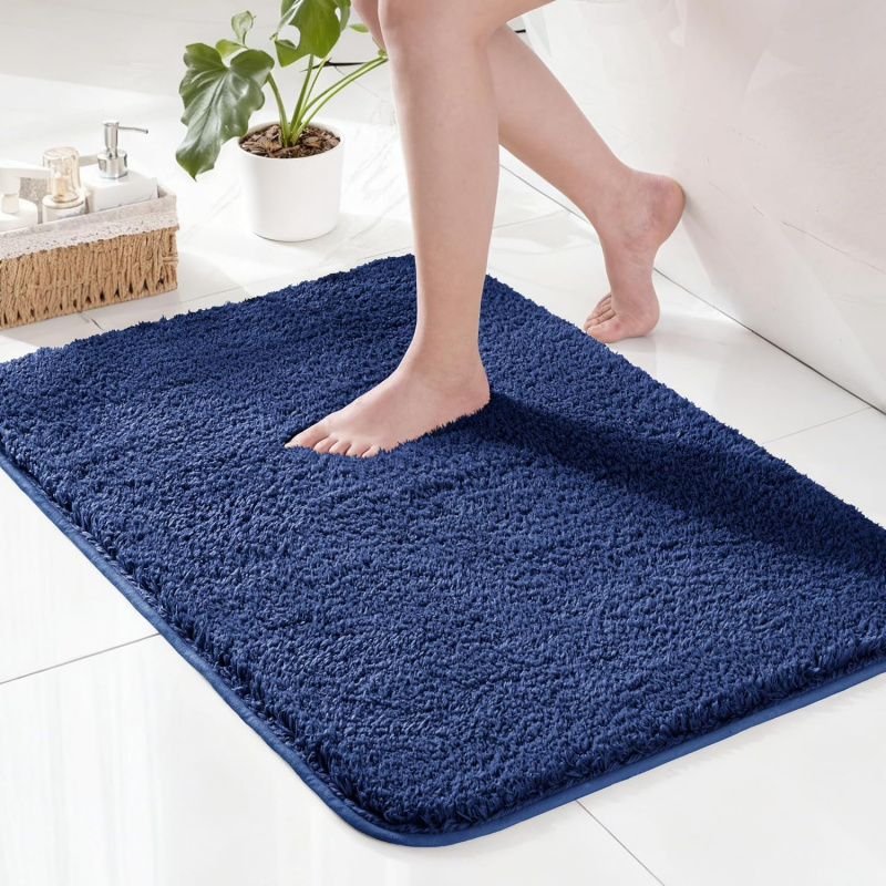 VIKAMA Multi Size Navy Blue Ba - Zara Home Bathroom Rug 评论和价格