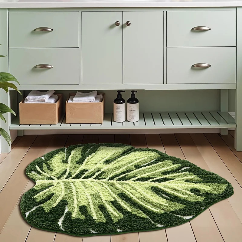 VIKAMA Non-Slip Bath Mat Green - Zara Home Bathroom Rug 评论和价格