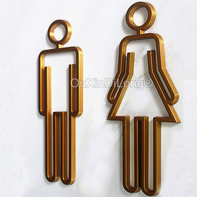Hollow Acrylic Toilet Symbol B - Home Bathroom Door Signs 评论和价格