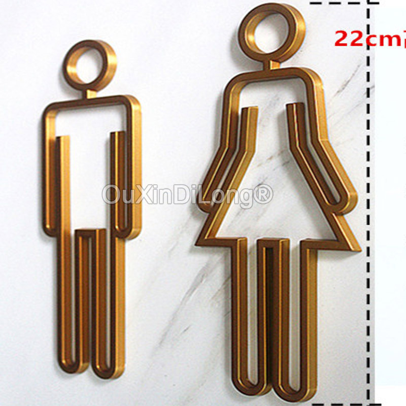 Hollow Acrylic Toilet Symbol B - Home Bathroom Door Signs 评论和价格