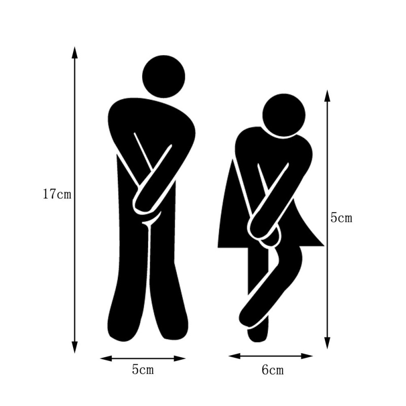 3D Acrylic Mirror Toilet Door  - Home Bathroom Door Signs 评论和价格