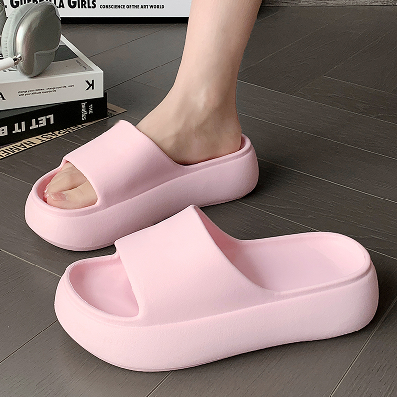 Thick Bottom 6cm Pink Slippers - Home Bath 评论和价格