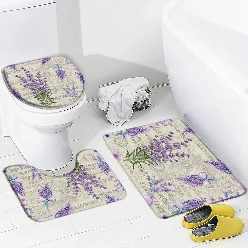Purple Lavender Bath Mat Set N - Zara Home Bathroom Rug 评论和价格