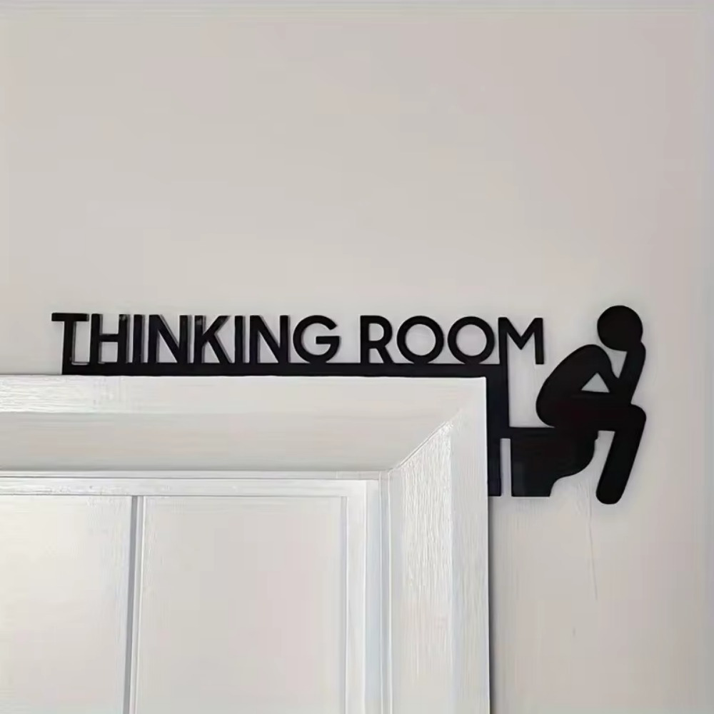 Thinking Room Toilet Door Corn - Home Bathroom Door Signs 评论和价格
