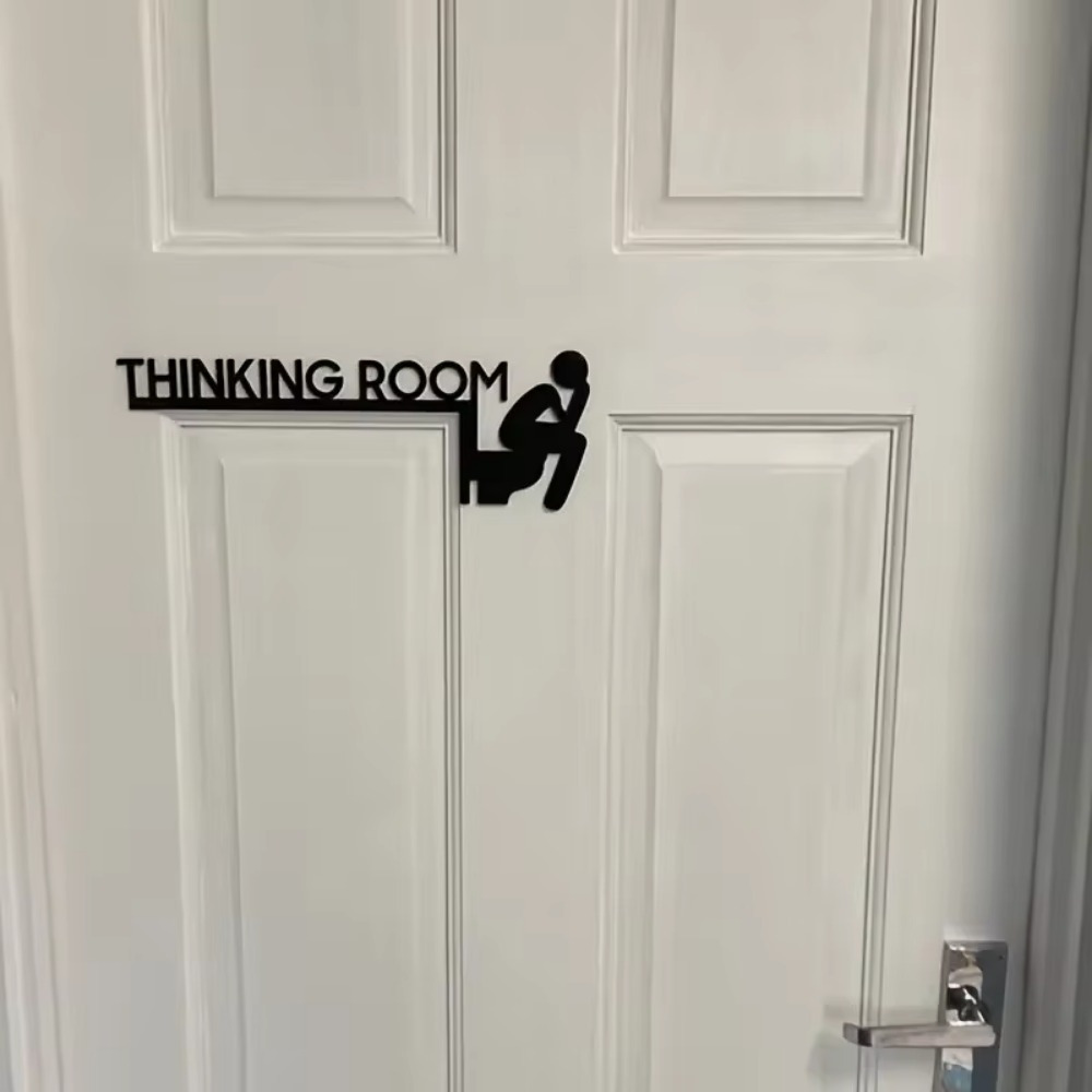 Thinking Room Toilet Door Corn - Home Bathroom Door Signs 评论和价格
