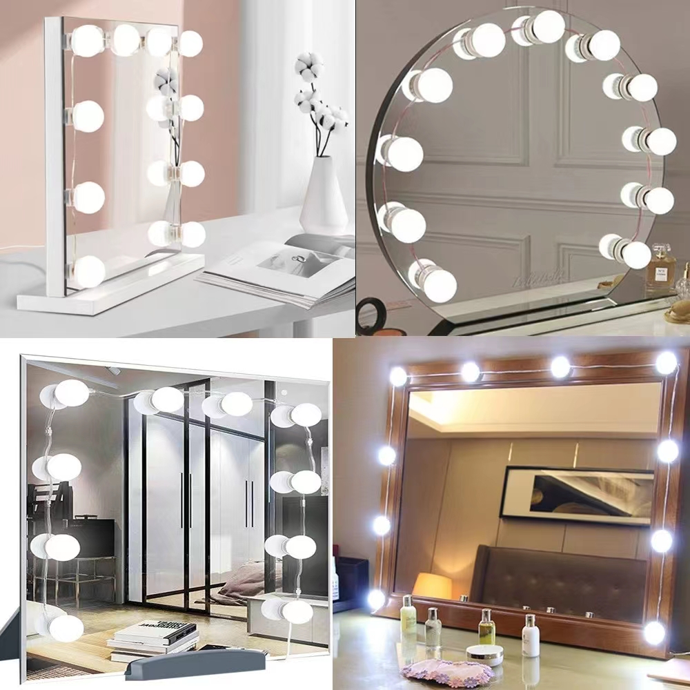 LED Light Paste Mirror Makeup  - Home Bathroom Vanity 评论和价格