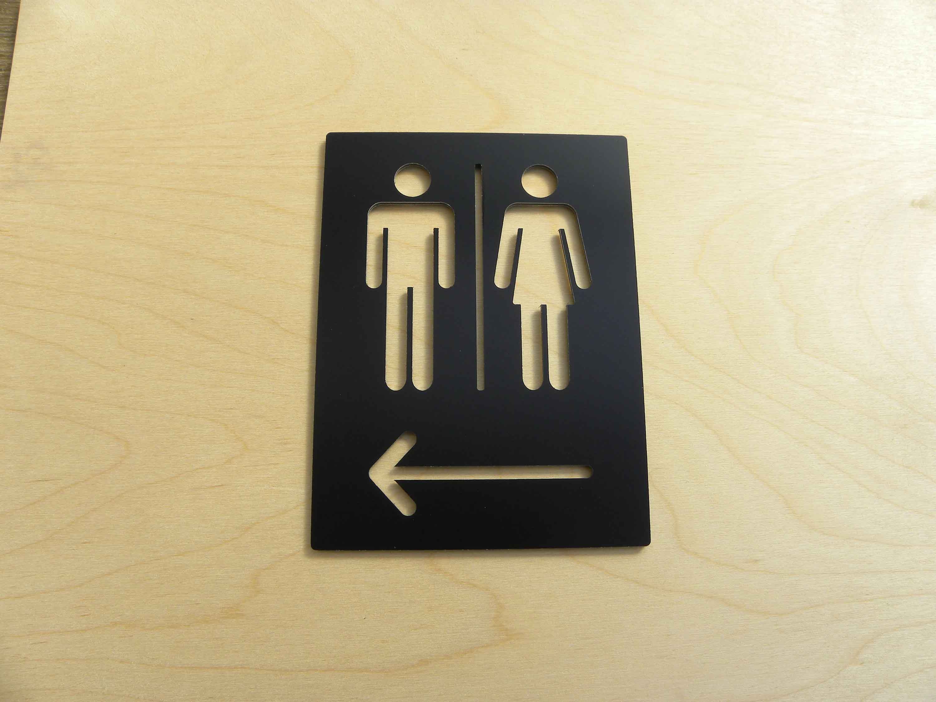 Aluminum Alloy Metal Black Gol - Home Bathroom Door Signs 评论和价格