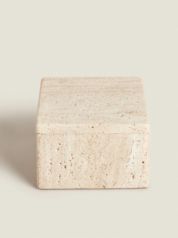 Travertine Storage Container f - Bath Salts Jar 评论和价格
