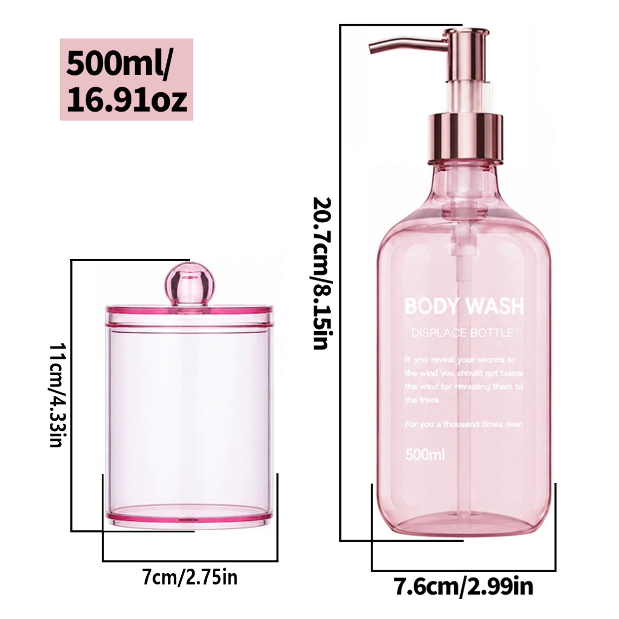 Pink Spa Bathroom Set of 5, Re - Bath Salts Jar 评论和价格