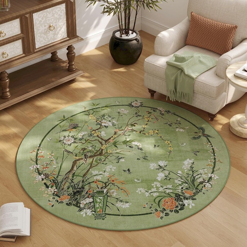 Chinese Floral Bird Pattern Ro - Zara Home Bathroom Rug 评论和价格