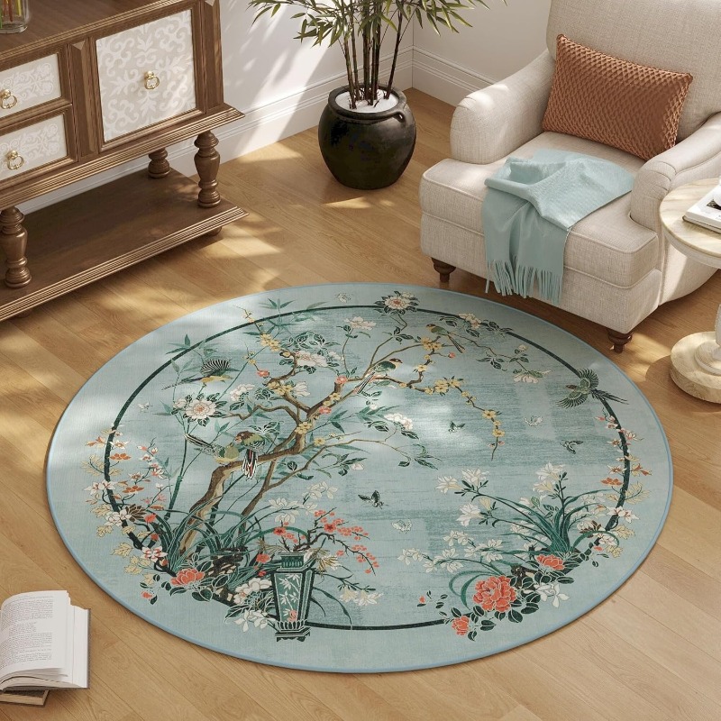 Chinese Floral Bird Pattern Ro - Zara Home Bathroom Rug 评论和价格