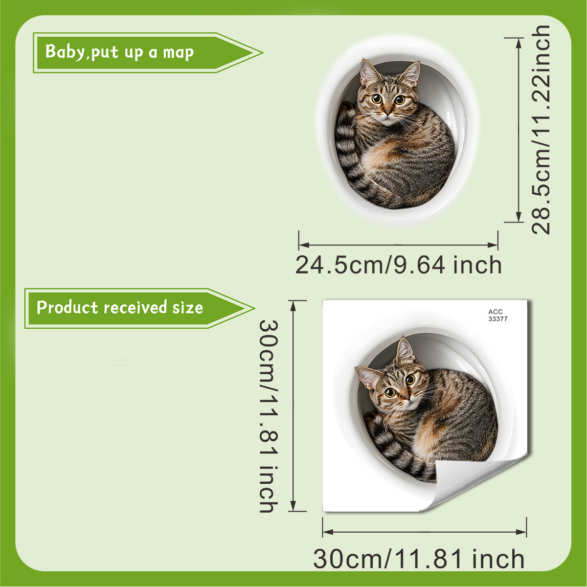 3D Funny Cat Toilet Sticker Ba - Tiny Home Bathroom Kit 评论和价格