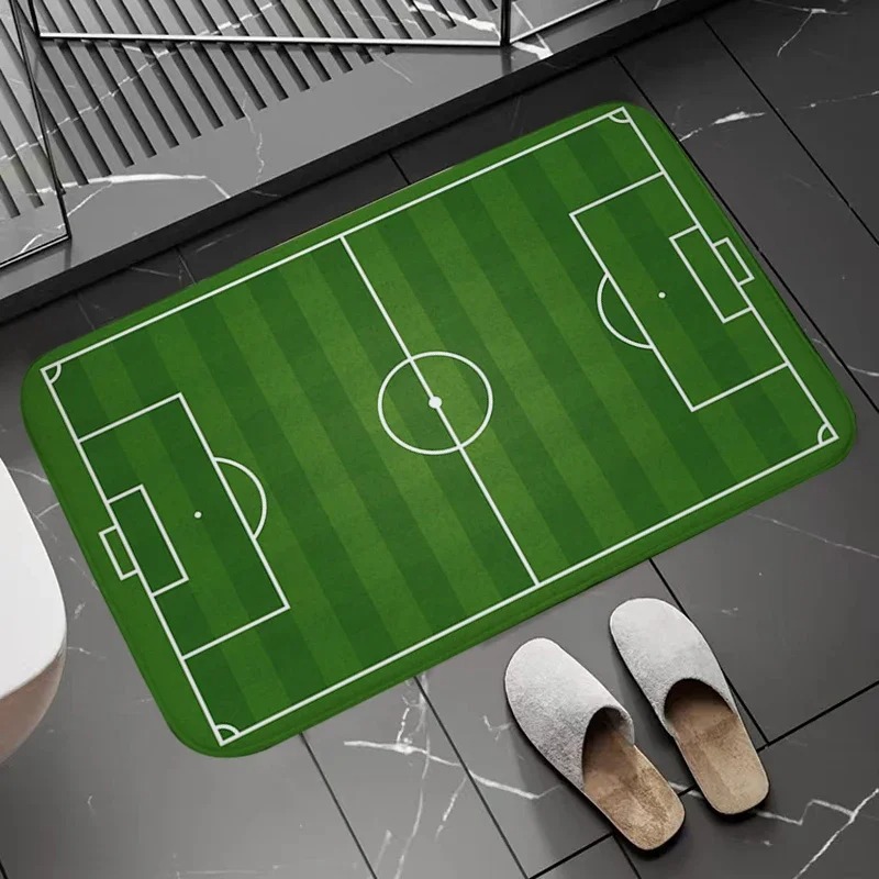 Soccer Field Pattern Door Mat  - Zara Home Bathroom Rug 评论和价格