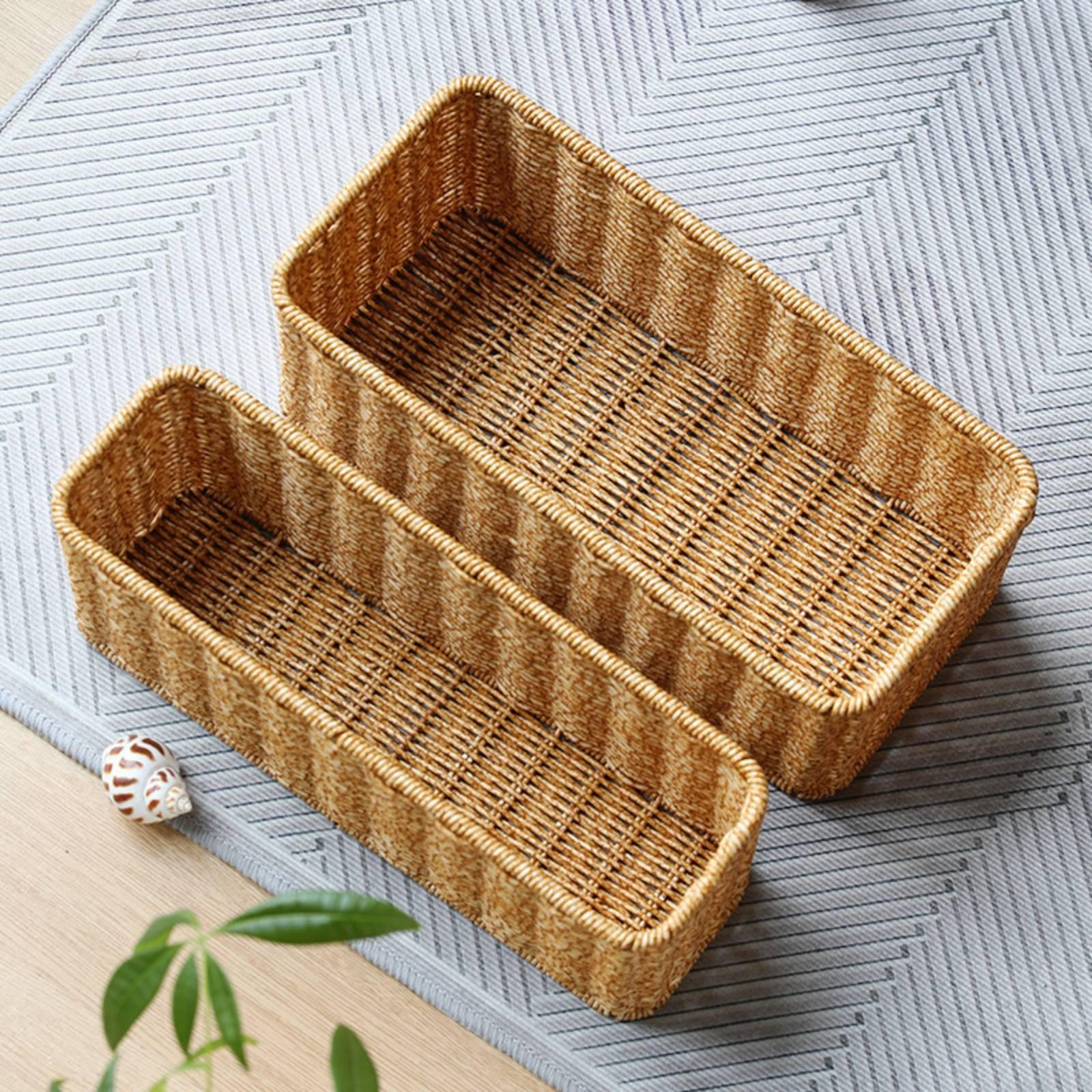 Plastic Rattan Bathroom Storag - Home Essentials Bathroom Accessories 评论和价格
