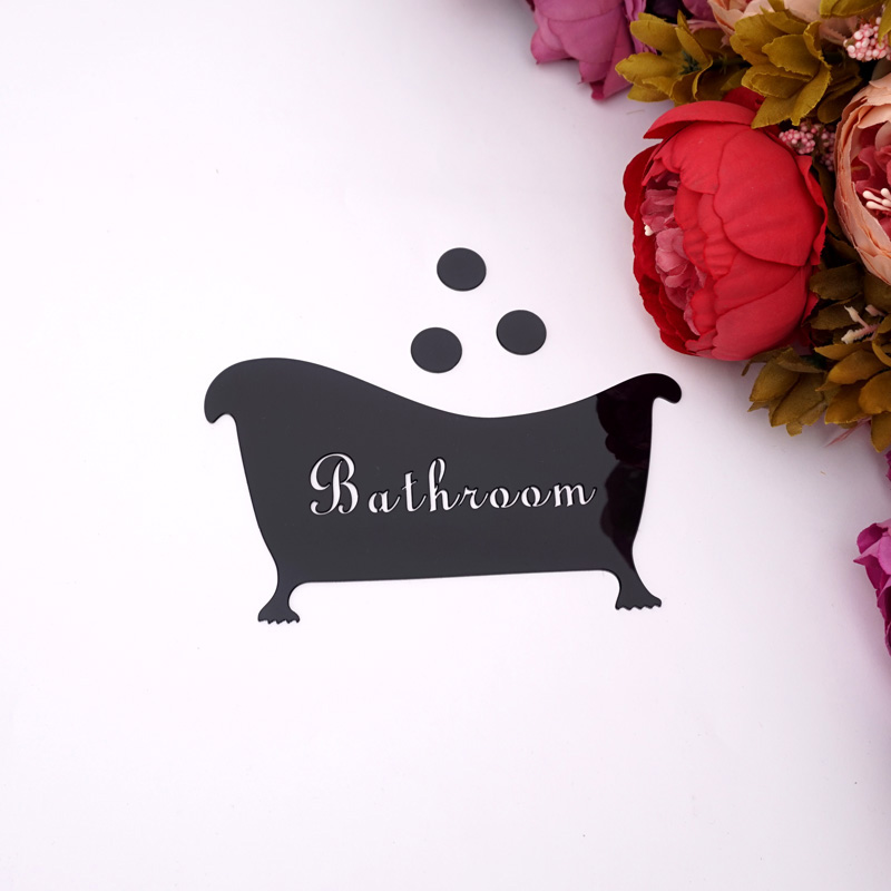 Bathroom Entrance Sign Acrylic - Home Bathroom Door Signs 评论和价格