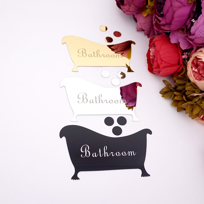 Bathroom Entrance Sign Acrylic - Home Bathroom Door Signs 评论和价格