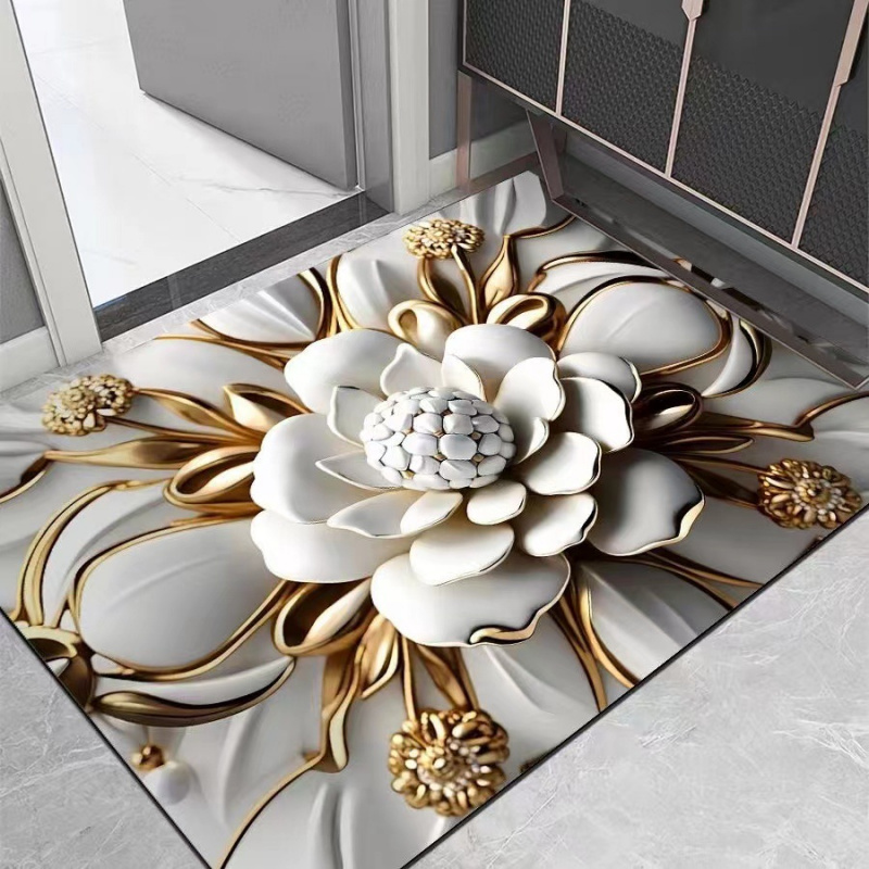 VIKAMA Light Luxury Lotus Bath - Zara Home Bathroom Rug 评论和价格
