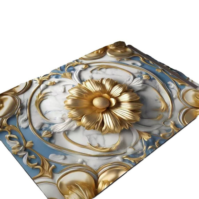 VIKAMA Light Luxury Lotus Bath - Zara Home Bathroom Rug 评论和价格
